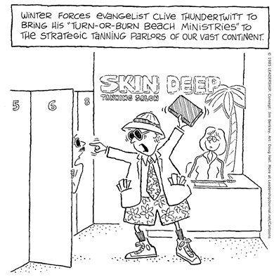 Street Preacher in a Tanning Salon Street Preacher in a Tanning Salon
