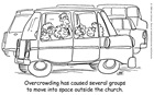 Overcrowded Church Group Space