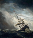 <em>Ship in High Seas Caught by a Squall</em>